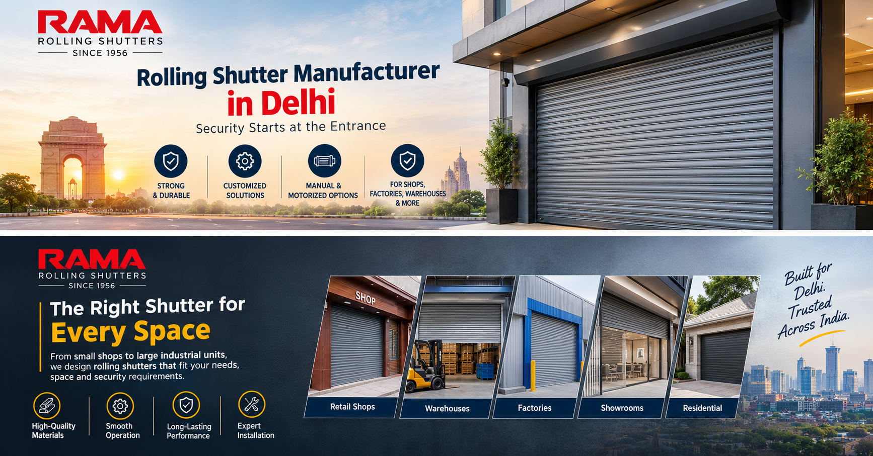 Rolling Shutter Manufacturer in Delhi: Security Starts at the Entrance
